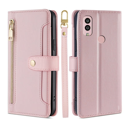Sheep Texture Cross-body Zipper Wallet Leather Phone Case, For Motorola Moto G53 5G/G13 4G/G23 4G, For Motorola Moto G73 5G, For OPPO Reno8 T 5G/A1 Pro 5G, For Kyocera Android One S10