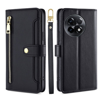 Sheep Texture Cross-body Zipper Wallet Leather Phone Case, For OnePlus Ace 2/11R