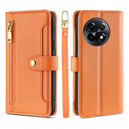 Sheep Texture Cross-body Zipper Wallet Leather Phone Case, For OnePlus Ace 2/11R