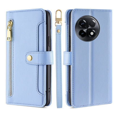 Sheep Texture Cross-body Zipper Wallet Leather Phone Case, For OnePlus Ace 2/11R
