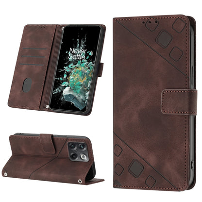 Skin-feel Embossed Leather Phone Case, For OnePlus 10T 5G, For OnePlus ACE 5G, For OnePlus Nord 2T 5G, For OnePlus Nord CE 2 5G