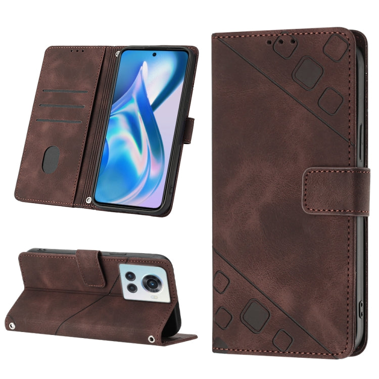 Skin-feel Embossed Leather Phone Case, For OnePlus 10T 5G, For OnePlus ACE 5G, For OnePlus Nord 2T 5G, For OnePlus Nord CE 2 5G