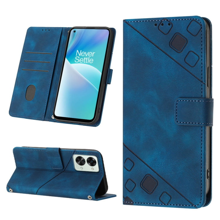 Skin-feel Embossed Leather Phone Case, For OnePlus 10T 5G, For OnePlus ACE 5G, For OnePlus Nord 2T 5G, For OnePlus Nord CE 2 5G