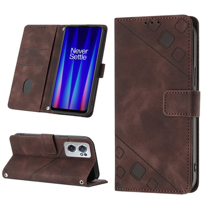 Skin-feel Embossed Leather Phone Case, For OnePlus 10T 5G, For OnePlus ACE 5G, For OnePlus Nord 2T 5G, For OnePlus Nord CE 2 5G