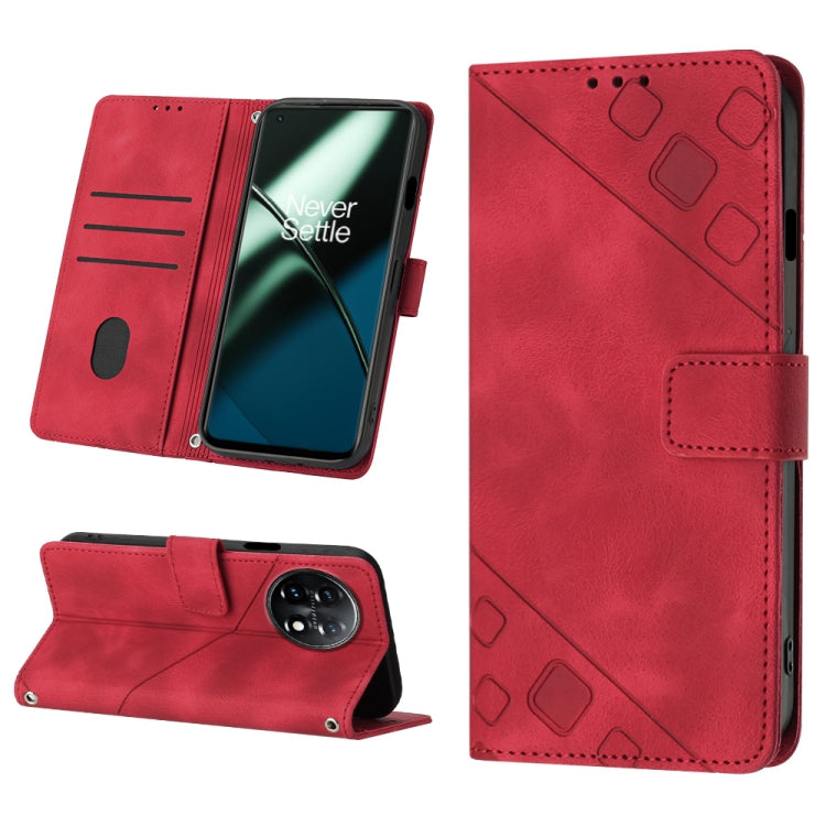 Skin-feel Embossed Leather Phone Case, For OnePlus 11, For OnePlus Nord CE 3 5G, For OnePlus Nord N20 5G, For OnePlus 10 Pro 5G