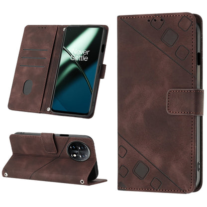 Skin-feel Embossed Leather Phone Case, For OnePlus 11, For OnePlus Nord CE 3 5G, For OnePlus Nord N20 5G, For OnePlus 10 Pro 5G