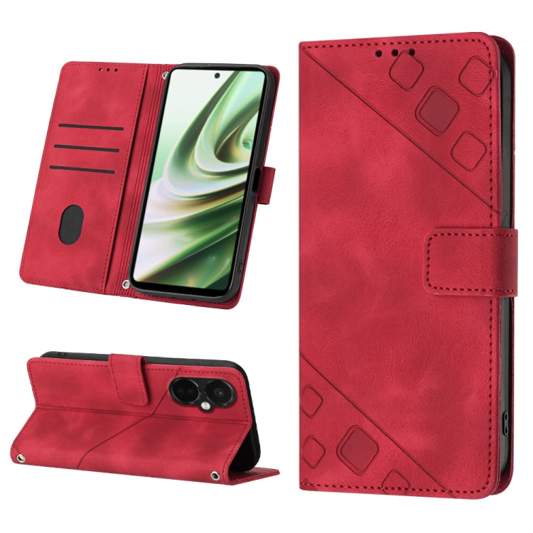 Skin-feel Embossed Leather Phone Case, For OnePlus 11, For OnePlus Nord CE 3 5G, For OnePlus Nord N20 5G, For OnePlus 10 Pro 5G