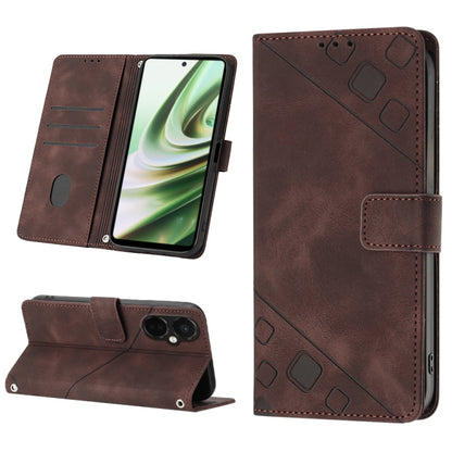 Skin-feel Embossed Leather Phone Case, For OnePlus 11, For OnePlus Nord CE 3 5G, For OnePlus Nord N20 5G, For OnePlus 10 Pro 5G