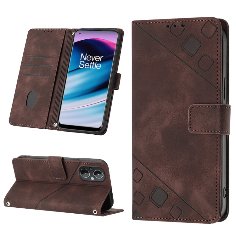 Skin-feel Embossed Leather Phone Case, For OnePlus 11, For OnePlus Nord CE 3 5G, For OnePlus Nord N20 5G, For OnePlus 10 Pro 5G