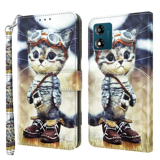 3D Painted Leather Phone Case, For Motorola Moto E13, For Motorola Moto G13 / G23