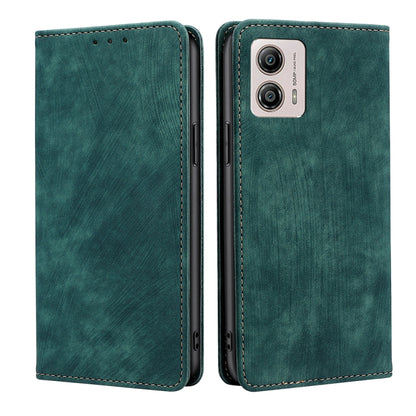 RFID Anti-theft Brush Magnetic Leather Phone Case, For Motorola Moto G53 5G/G13 4G/G23 4G, For Motorola Moto G73 5G, For OPPO Reno8 T 5G/A1 Pro 5G, For Xiaomi Redmi 12C 4G