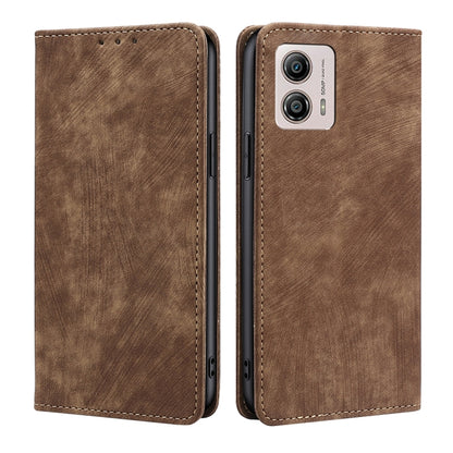 RFID Anti-theft Brush Magnetic Leather Phone Case, For Motorola Moto G53 5G/G13 4G/G23 4G, For Motorola Moto G73 5G, For OPPO Reno8 T 5G/A1 Pro 5G, For Xiaomi Redmi 12C 4G
