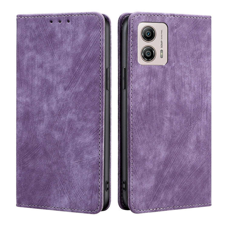 RFID Anti-theft Brush Magnetic Leather Phone Case, For Motorola Moto G53 5G/G13 4G/G23 4G, For Motorola Moto G73 5G, For OPPO Reno8 T 5G/A1 Pro 5G, For Xiaomi Redmi 12C 4G