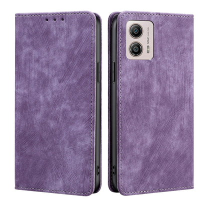 RFID Anti-theft Brush Magnetic Leather Phone Case, For Motorola Moto G53 5G/G13 4G/G23 4G, For Motorola Moto G73 5G, For OPPO Reno8 T 5G/A1 Pro 5G, For Xiaomi Redmi 12C 4G