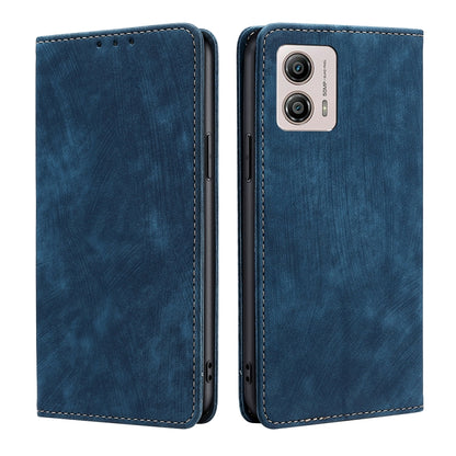 RFID Anti-theft Brush Magnetic Leather Phone Case, For Motorola Moto G53 5G/G13 4G/G23 4G, For Motorola Moto G73 5G, For OPPO Reno8 T 5G/A1 Pro 5G, For Xiaomi Redmi 12C 4G