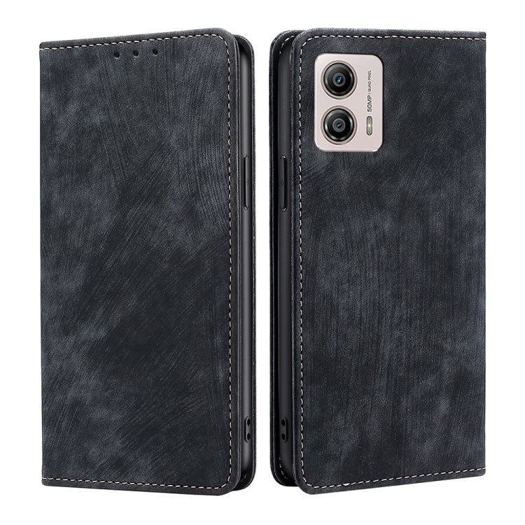 RFID Anti-theft Brush Magnetic Leather Phone Case, For Motorola Moto G53 5G/G13 4G/G23 4G, For Motorola Moto G73 5G, For OPPO Reno8 T 5G/A1 Pro 5G, For Xiaomi Redmi 12C 4G