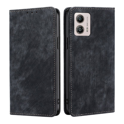 RFID Anti-theft Brush Magnetic Leather Phone Case, For Motorola Moto G53 5G/G13 4G/G23 4G, For Motorola Moto G73 5G, For OPPO Reno8 T 5G/A1 Pro 5G, For Xiaomi Redmi 12C 4G