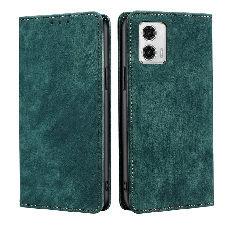 RFID Anti-theft Brush Magnetic Leather Phone Case, For Motorola Moto G53 5G/G13 4G/G23 4G, For Motorola Moto G73 5G, For OPPO Reno8 T 5G/A1 Pro 5G, For Xiaomi Redmi 12C 4G