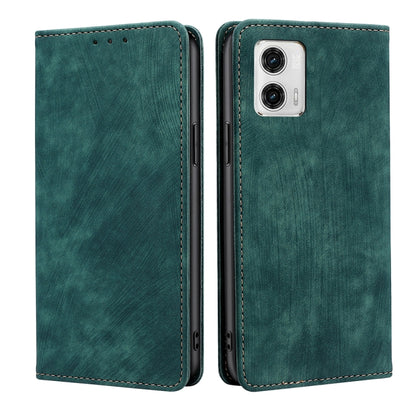 RFID Anti-theft Brush Magnetic Leather Phone Case, For Motorola Moto G53 5G/G13 4G/G23 4G, For Motorola Moto G73 5G, For OPPO Reno8 T 5G/A1 Pro 5G, For Xiaomi Redmi 12C 4G