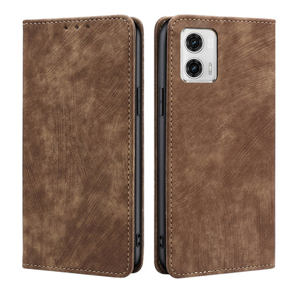 RFID Anti-theft Brush Magnetic Leather Phone Case, For Motorola Moto G53 5G/G13 4G/G23 4G, For Motorola Moto G73 5G, For OPPO Reno8 T 5G/A1 Pro 5G, For Xiaomi Redmi 12C 4G