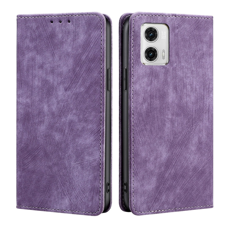 RFID Anti-theft Brush Magnetic Leather Phone Case, For Motorola Moto G53 5G/G13 4G/G23 4G, For Motorola Moto G73 5G, For OPPO Reno8 T 5G/A1 Pro 5G, For Xiaomi Redmi 12C 4G