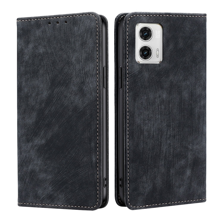 RFID Anti-theft Brush Magnetic Leather Phone Case, For Motorola Moto G53 5G/G13 4G/G23 4G, For Motorola Moto G73 5G, For OPPO Reno8 T 5G/A1 Pro 5G, For Xiaomi Redmi 12C 4G