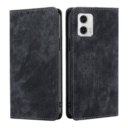 RFID Anti-theft Brush Magnetic Leather Phone Case, For Motorola Moto G53 5G/G13 4G/G23 4G, For Motorola Moto G73 5G, For OPPO Reno8 T 5G/A1 Pro 5G, For Xiaomi Redmi 12C 4G