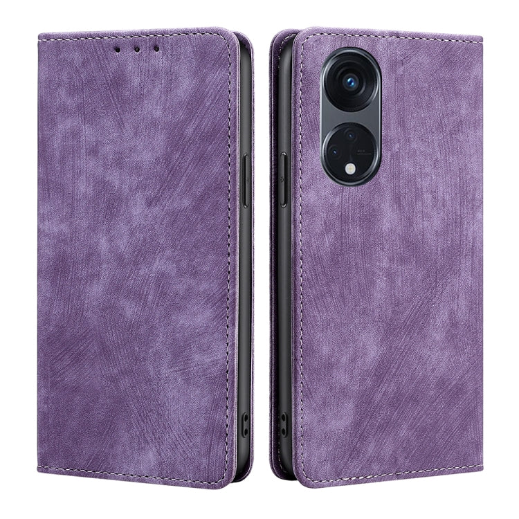 RFID Anti-theft Brush Magnetic Leather Phone Case, For Motorola Moto G53 5G/G13 4G/G23 4G, For Motorola Moto G73 5G, For OPPO Reno8 T 5G/A1 Pro 5G, For Xiaomi Redmi 12C 4G