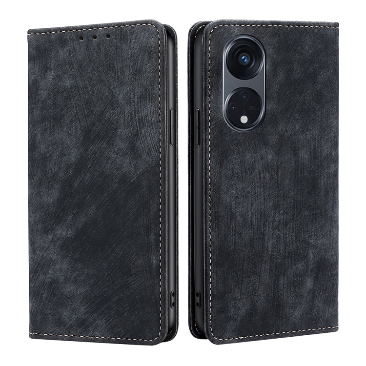 RFID Anti-theft Brush Magnetic Leather Phone Case, For Motorola Moto G53 5G/G13 4G/G23 4G, For Motorola Moto G73 5G, For OPPO Reno8 T 5G/A1 Pro 5G, For Xiaomi Redmi 12C 4G