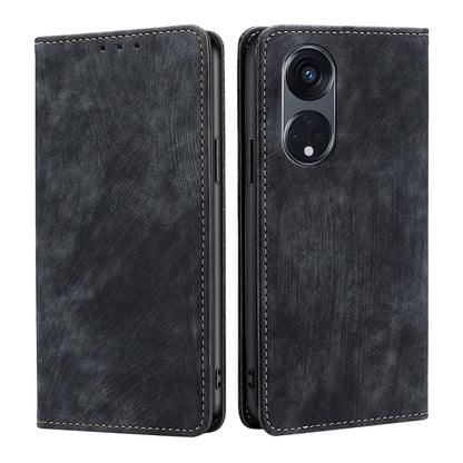 RFID Anti-theft Brush Magnetic Leather Phone Case, For Motorola Moto G53 5G/G13 4G/G23 4G, For Motorola Moto G73 5G, For OPPO Reno8 T 5G/A1 Pro 5G, For Xiaomi Redmi 12C 4G