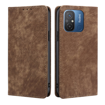 RFID Anti-theft Brush Magnetic Leather Phone Case, For Motorola Moto G53 5G/G13 4G/G23 4G, For Motorola Moto G73 5G, For OPPO Reno8 T 5G/A1 Pro 5G, For Xiaomi Redmi 12C 4G
