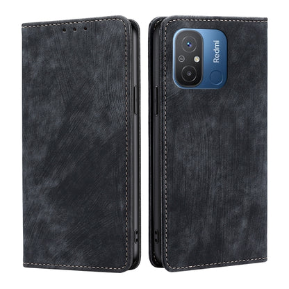 RFID Anti-theft Brush Magnetic Leather Phone Case, For Motorola Moto G53 5G/G13 4G/G23 4G, For Motorola Moto G73 5G, For OPPO Reno8 T 5G/A1 Pro 5G, For Xiaomi Redmi 12C 4G