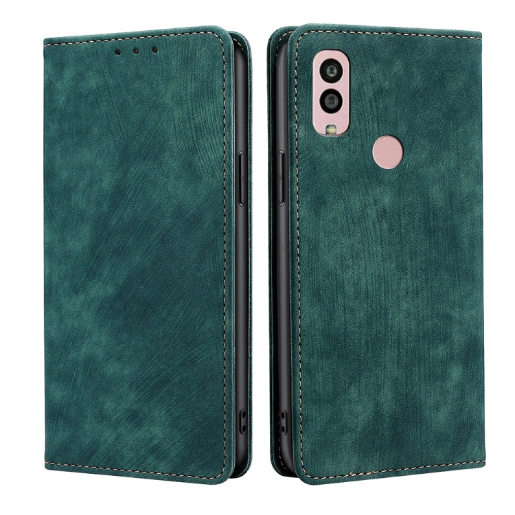 RFID Anti-theft Brush Magnetic Leather Phone Case, For Kyocera Android One S10, For OnePlus Ace 2/11R
