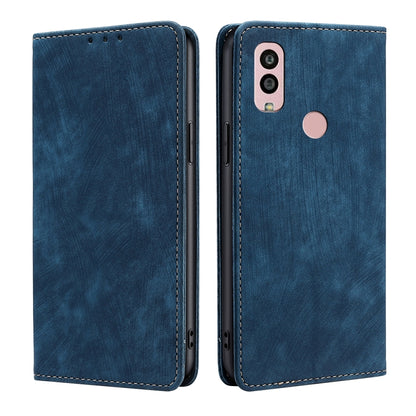 RFID Anti-theft Brush Magnetic Leather Phone Case, For Kyocera Android One S10, For OnePlus Ace 2/11R