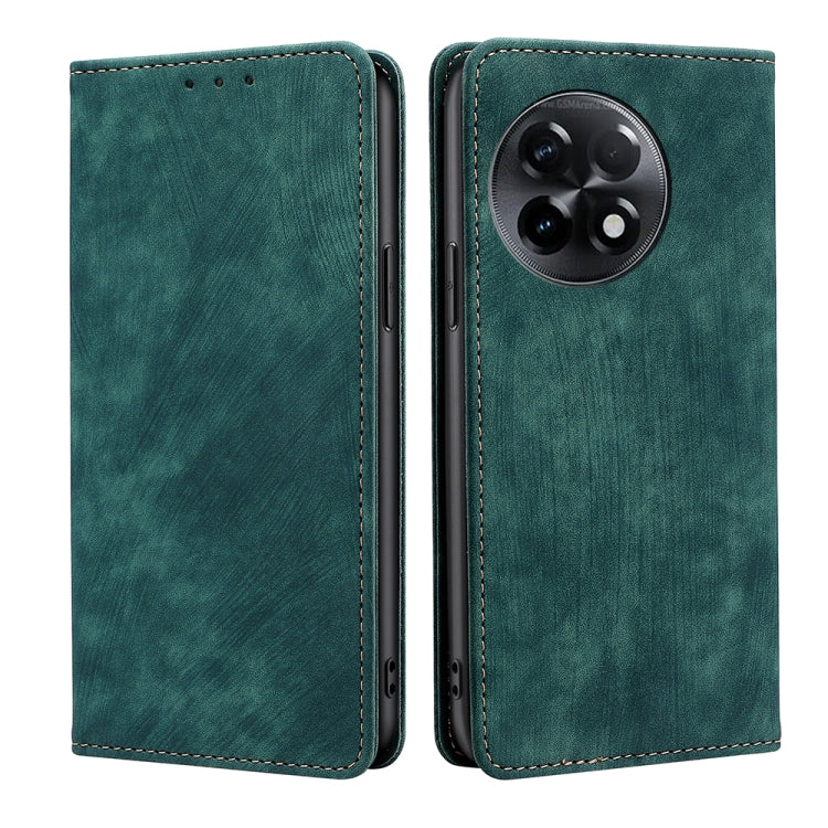 RFID Anti-theft Brush Magnetic Leather Phone Case, For Kyocera Android One S10, For OnePlus Ace 2/11R