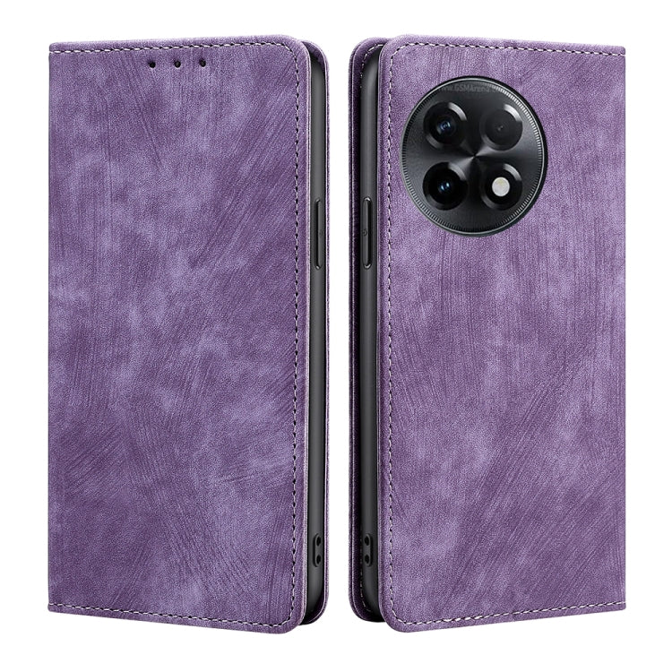 RFID Anti-theft Brush Magnetic Leather Phone Case, For Kyocera Android One S10, For OnePlus Ace 2/11R