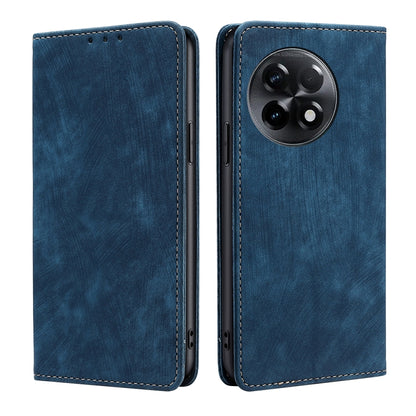 RFID Anti-theft Brush Magnetic Leather Phone Case, For Kyocera Android One S10, For OnePlus Ace 2/11R