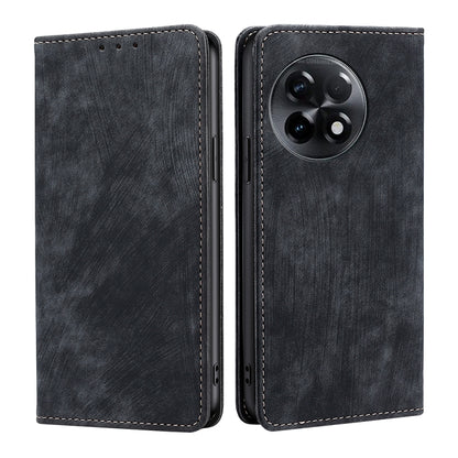 RFID Anti-theft Brush Magnetic Leather Phone Case, For Kyocera Android One S10, For OnePlus Ace 2/11R