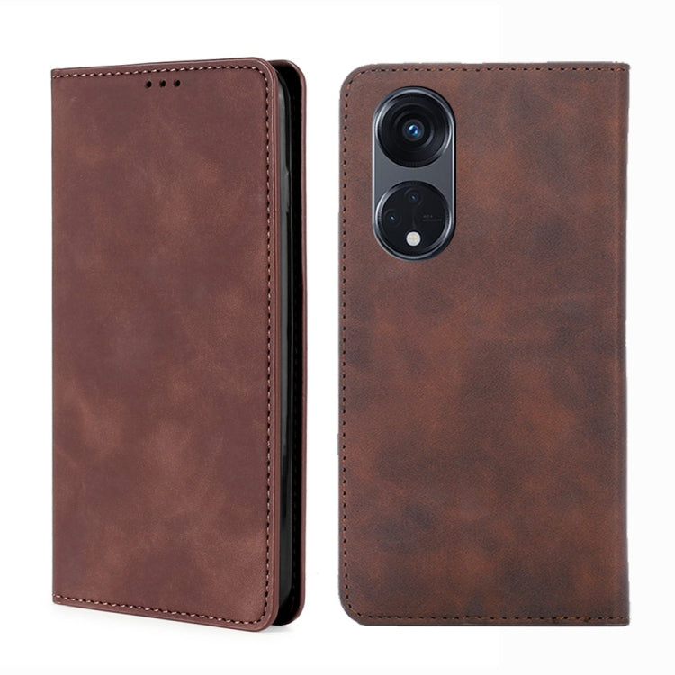 Skin Feel Magnetic Horizontal Flip Leather Phone Case, For Motorola Moto G53 5G/G13 4G/G23 4G, For Motorola Moto G73 5G, For OPPO Reno8 T 5G/A1 Pro 5G, For Xiaomi Redmi 12C 4G