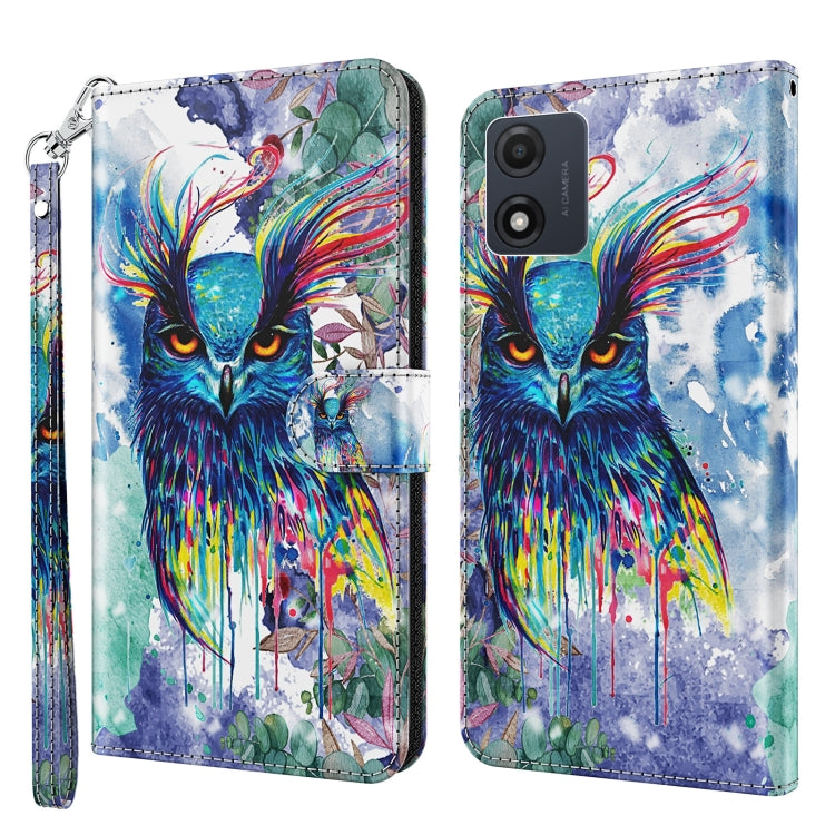 3D Painting Pattern Leather Phone Case, For Motorola Moto E13, For Motorola Moto G13 / G23 / G53