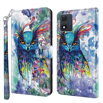 3D Painting Pattern Leather Phone Case, For Motorola Moto E13, For Motorola Moto G13 / G23 / G53