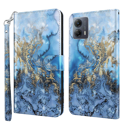 3D Painting Pattern Leather Phone Case, For Motorola Moto E13, For Motorola Moto G13 / G23 / G53