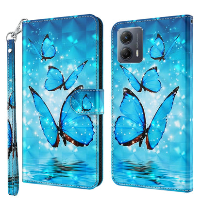 3D Painting Pattern Leather Phone Case, For Motorola Moto E13, For Motorola Moto G13 / G23 / G53