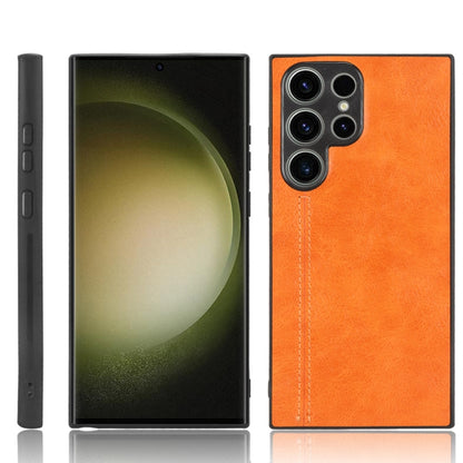 Sewing Cow Pattern Skin PC + PU + TPU Phone Case, For Samsung Galaxy S23+ 5G, For Samsung Galaxy S23 Ultra 5G, For Samsung Galaxy S23 5G, For Xiaomi 12T Pro, For Xiaomi 12T/Redmi K50 Ultra, For Xiaomi Poco C55/Redmi 12C/Redmi 11A 4G