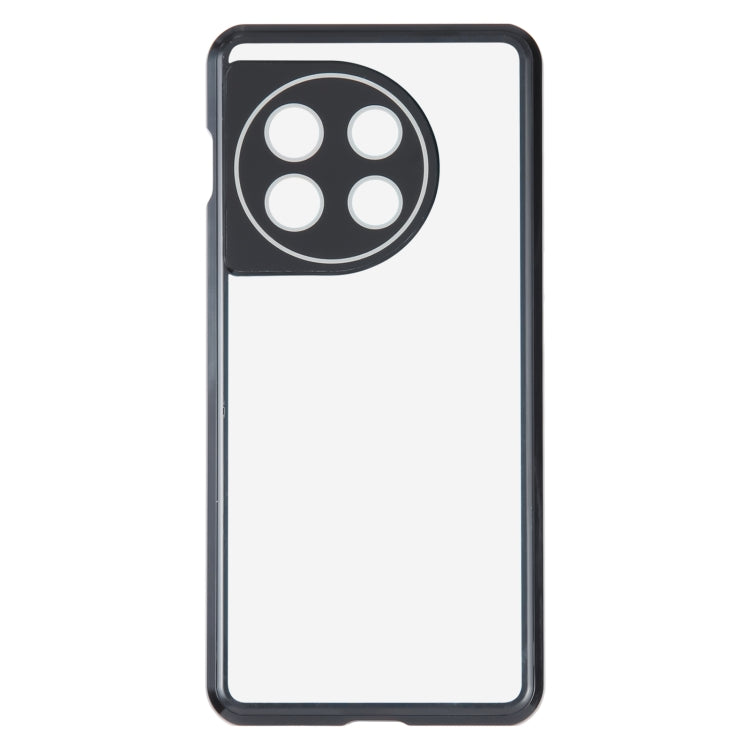 Full Cover Magnetic Metal Tempered Glass Phone Case, For OnePlus 11