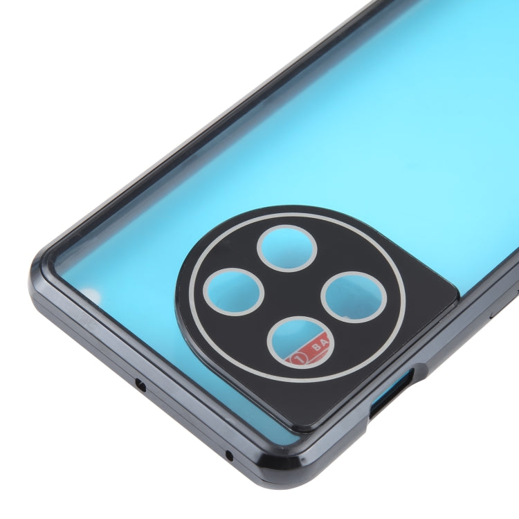 Full Cover Magnetic Metal Tempered Glass Phone Case, For OnePlus 11