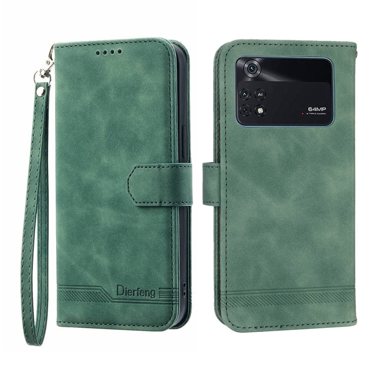 Dierfeng Dream Line Leather Phone Case, For Xiaomi Redmi 10 5G, For Xiaomi Redmi Note 10, For Xiaomi Redmi Note 10 Pro, For Xiaomi Poco M4 Pro 4G