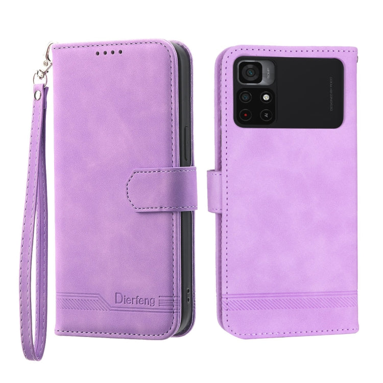 Dierfeng Dream Line Leather Phone Case, For Xiaomi Poco X4 Pro 5G, For Xiaomi Redmi A1+, For Samsung Galaxy A04e, For Realme C20