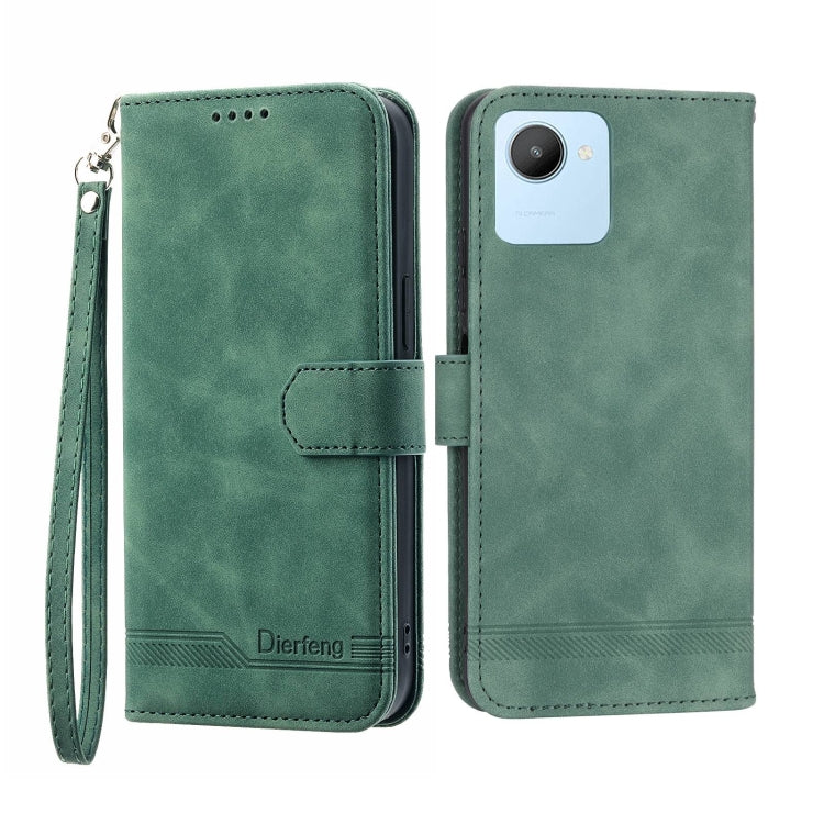 Dierfeng Dream Line Leather Phone Case, For Realme C30, For Realme C31, For Realme C35, For Realme 9 4G