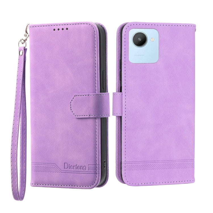 Dierfeng Dream Line Leather Phone Case, For Realme C30, For Realme C31, For Realme C35, For Realme 9 4G